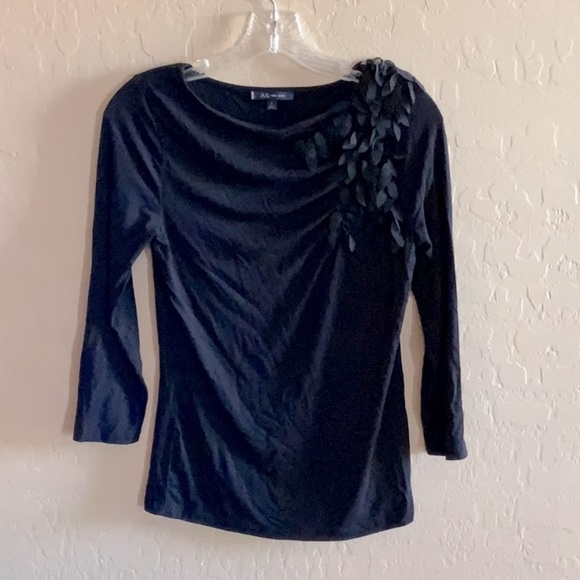 Black Anne Klein Top - Picture 2 of 9